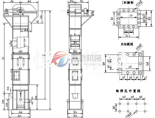 斗式提升机安装尺寸